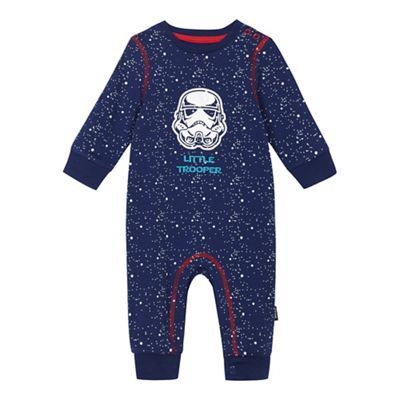 Star Wars Baby boys' blue 'Star Wars' sleep onesie